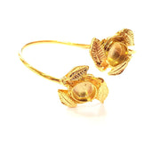 Gold Bangle Blanks Bracelet Blanks Cuff Blanks Adjustable Bracelet Blank Gold Plated Brass (10mm Blanks ) G17048