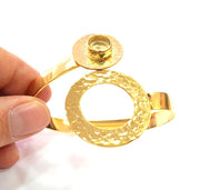 Gold Bangle Blanks Bracelet Blanks Cuff Blanks Adjustable Bracelet Blank Gold Plated Brass (10mm Blanks ) G17046