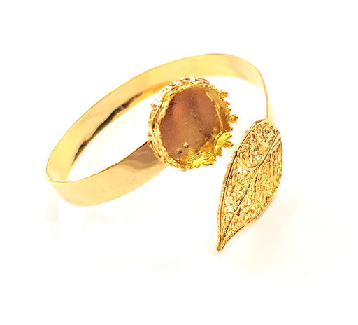 Gold Bangle Blanks Bracelet Blanks Cuff Blanks Adjustable Bracelet Blank Gold Plated Brass (16mm Blanks ) G17047