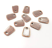 20 Copper Flake Charm Antique Copper Charm Antique Copper Plated Metal ( 10x7mm) G11657
