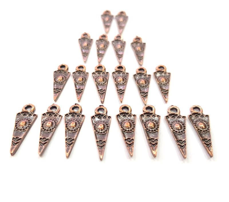 20 Copper Charm Antique Copper Charm Antique Copper Plated Metal ( 18x6mm) G11658