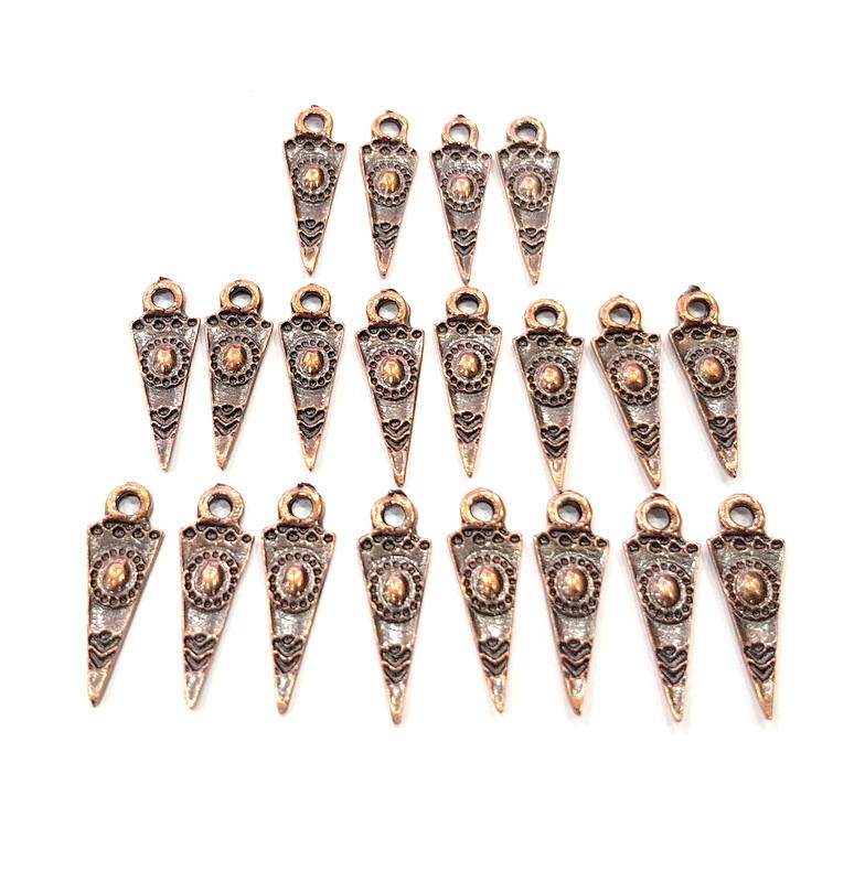 20 Copper Charm Antique Copper Charm Antique Copper Plated Metal ( 18x6mm) G11658