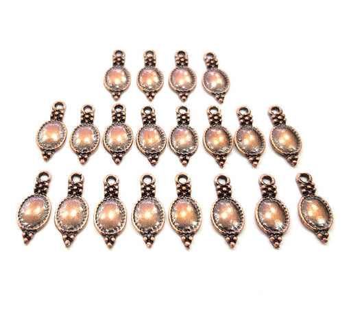 20 Copper Charm Antique Copper Charm Antique Copper Plated Metal ( 17x7mm) G11659