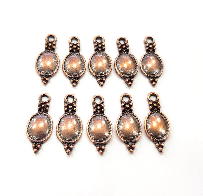 20 Copper Charm Antique Copper Charm Antique Copper Plated Metal ( 17x7mm) G11659