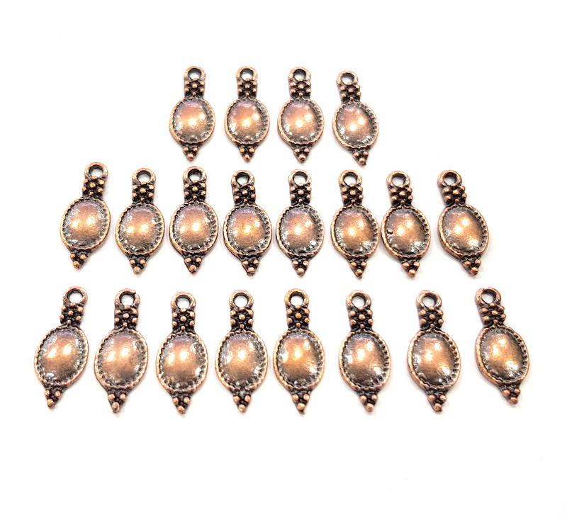 20 Copper Charm Antique Copper Charm Antique Copper Plated Metal ( 17x7mm) G11659