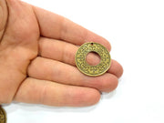 2 Antique Bronze Charm Antique Bronze Plated Metal  (30mm) G11672