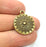 6 Antique Bronze Charm Antique Bronze Plated Metal Charms (21mm) G10602