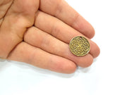 6 Antique Bronze Charm Antique Bronze Plated Metal  (20mm) G11685
