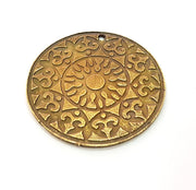 Antique Bronze Pendant Antique Bronze Plated Metal ( 40mm) G11686
