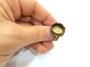 Adjustable Ring Blank, (16mm blank ) Antique Bronze Plated Brass G5544