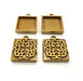 4 Antique Bronze Pendant Blank inlay Blank Mosaic Blank Resin Blank Bezel Base Setting Mountings Antique Bronze Plated(16x16mm blank) G11703