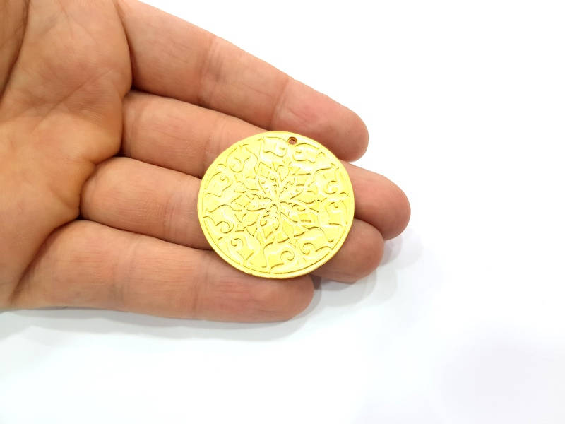 Gold Pendant Gold Plated Metal (40mm)  G11706