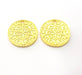 2 Gold Charms Gold Plated Metal (20mm)  G11713