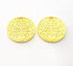 2 Gold Charms Gold Plated Metal (20mm)  G11713