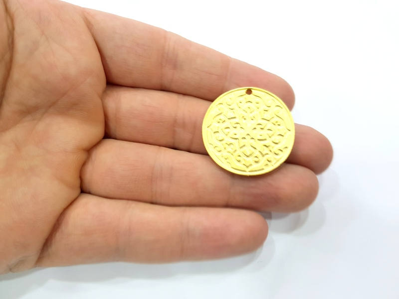 Gold Charms Gold Plated Metal (30mm)  G11714