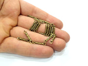 30 Ringed Rod Connector Antique Bronze Connector Pendant Antique Bronze Plated Metal (16x4mm) G11719