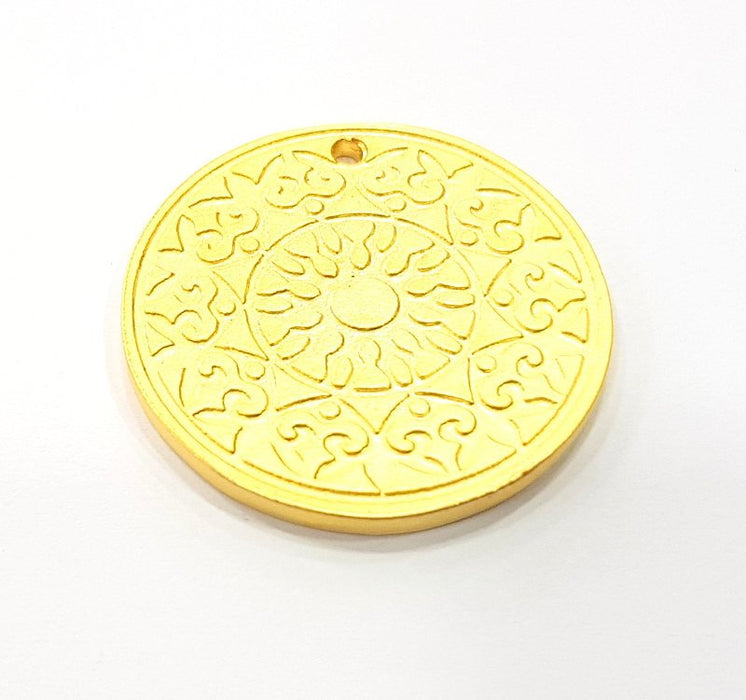 2 Gold Charms Gold Plated Metal (30mm)  G11721