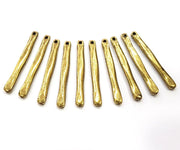 8 Antique Bronze Charm Antique Bronze Plated Metal  (38x4mm) G11735