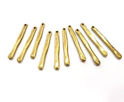8 Antique Bronze Charm Antique Bronze Plated Metal  (38x4mm) G11735