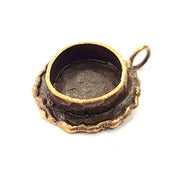 Antique Bronze Pendant Blank inlay Blank Mosaic Blank Resin Blank Bezel Base Mounting Antique Bronze Plated Brass ( 10mm blank) G11743