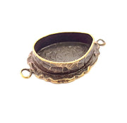 Antique Bronze Pendant Blank inlay Blank Mosaic Blank Resin Blank Bezel Base Mounting Antique Bronze Plated Brass ( 20x15 mm blank) G11751