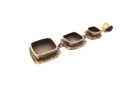 Antique Bronze Pendant Blank inlay Blank Mosaic Blank Resin Blank Bezel Base Mounting Antique Bronze Plated Brass (18+14+10mm blank) G11736