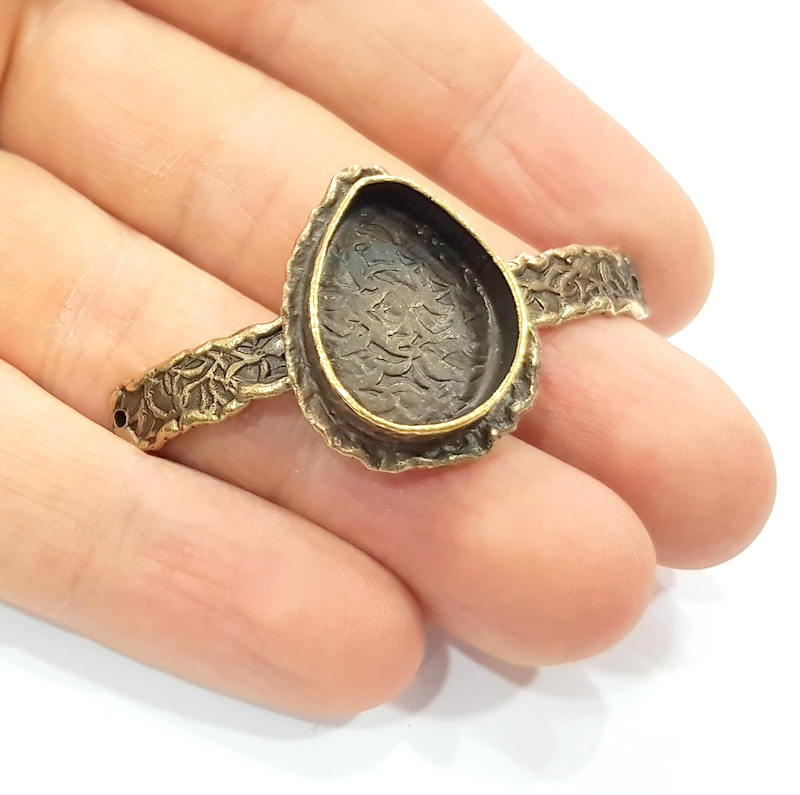 Bangle Blanks Antique Bronze Bracelet Blanks Cuff Blanks Adjustable Bracelet Blank Antique Bronze Plated Brass (20x15mm Blanks) G11776