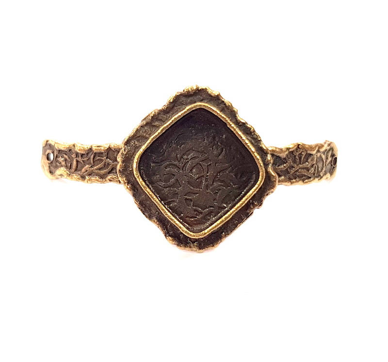 Bangle Blanks Antique Bronze Bracelet Blanks Cuff Blanks Adjustable Bracelet Blank Antique Bronze Plated Brass (14x14mm Blanks) G11777