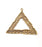 Hammered Triangle Connector Charm Antique Bronze Connector Antique Bronze Plated Brass (42x42mm) G11780