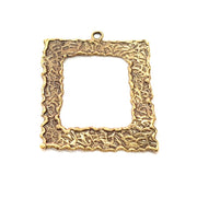 Hammered Charm Antique Bronze Connector Antique Bronze Plated Brass (38mm) G11790