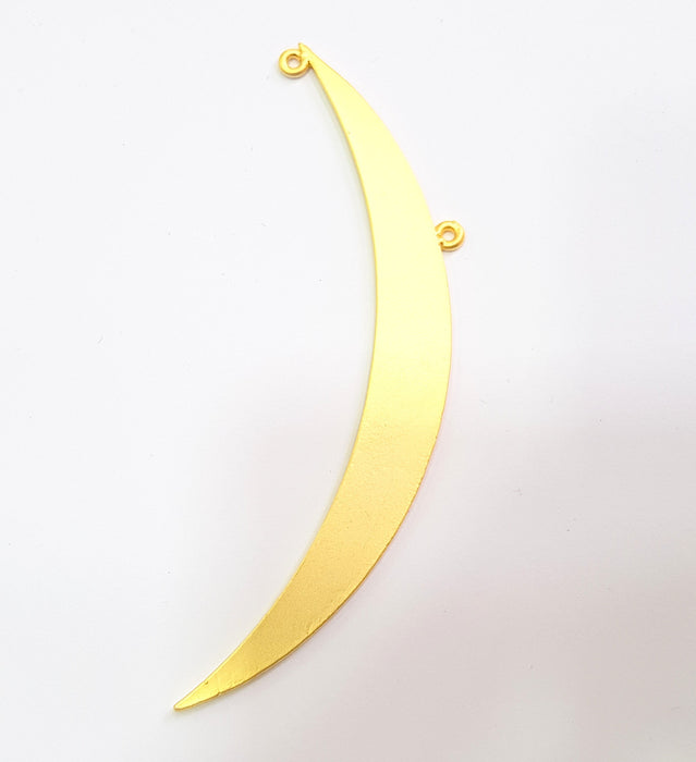 Crescent Charm Moon Pendant Gold Pendant Gold Plated Metal (89x10mm)  G12655