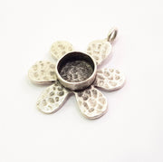 Silver Pendant Blank Resin Blank Mosaic Base Blank inlay Blank Necklace Blank Mountings Antique Silver Plated Brass (10mm blank )  G12656