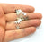 50 Star Charm Shiny Silver Charms Silver Color Brass (8 mm) G11804