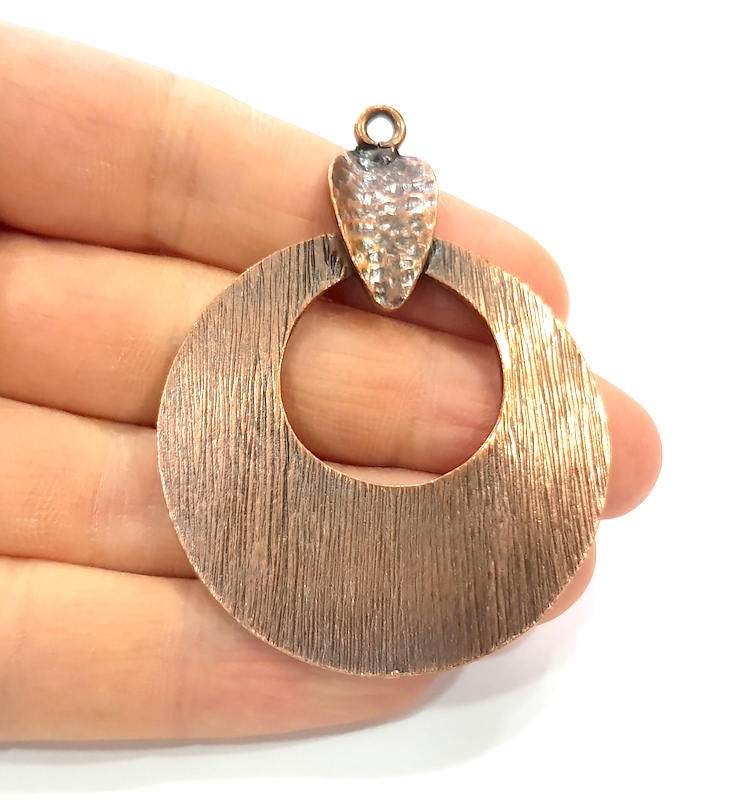 Copper Pendant Antique Copper Pendant Antique Copper Plated Metal (64x48mm) G11812