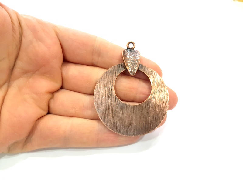 Copper Pendant Antique Copper Pendant Antique Copper Plated Metal (64x48mm) G11812