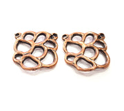4 Copper Connector Antique Copper Charm Antique Copper Plated Metal (24mm) G16852