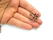 4 Copper Connector Antique Copper Charm Antique Copper Plated Metal (24mm) G16852