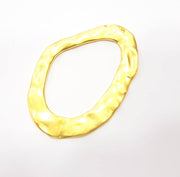 Hammered Gold Pendant Gold Plated Metal (67x45mm)  G11835