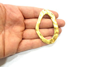 Hammered Gold Pendant Gold Plated Metal (67x45mm)  G11835