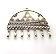 Silver Pendant Antique Silver Plated Metal (64x58mm) G12668