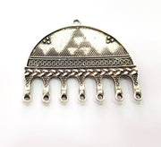 Silver Pendant Antique Silver Plated Metal (64x58mm) G12668
