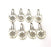 5 Hand Charm Silver Charms Antique Silver Plated Metal (25x13mm) G12670