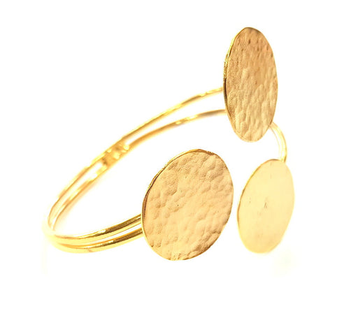 Gold Bangle Blanks Bracelet Blanks Cuff Blanks Adjustable Bracelet Blank Gold Plated Brass (23 mm Blanks ) G12674