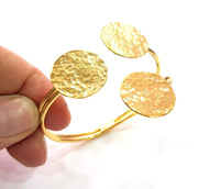 Gold Bangle Blanks Bracelet Blanks Cuff Blanks Adjustable Bracelet Blank Gold Plated Brass (23 mm Blanks ) G12674