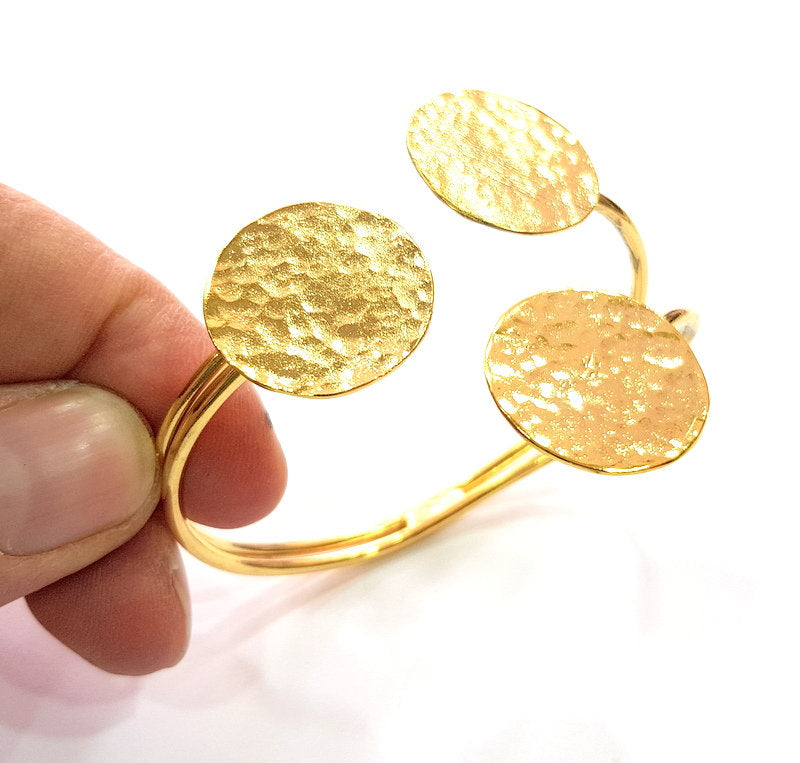 Gold Bangle Blanks Bracelet Blanks Cuff Blanks Adjustable Bracelet Blank Gold Plated Brass (23 mm Blanks ) G12674