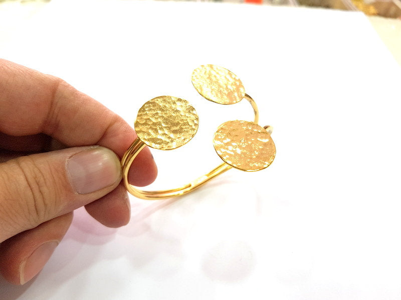 Gold Bangle Blanks Bracelet Blanks Cuff Blanks Adjustable Bracelet Blank Gold Plated Brass (23 mm Blanks ) G12674