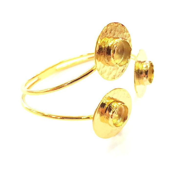Gold Bangle Blanks Bracelet Blanks Cuff Blanks Adjustable Bracelet Blank Gold Plated Brass (10 mm Blanks ) G12676
