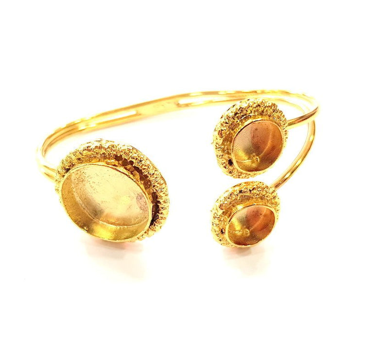 Gold Bangle Blanks Bracelet Blanks Cuff Blanks Adjustable Bracelet Blank Gold Plated Brass (20mm and 10mm Blanks ) G12677