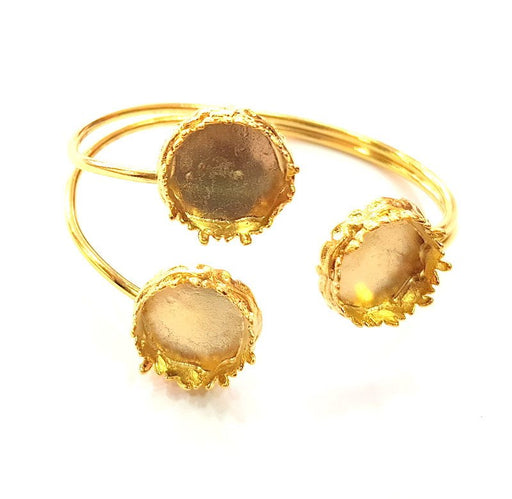 Gold Bangle Blanks Bracelet Blanks Cuff Blanks Adjustable Bracelet Blank Gold Plated Brass (16 mm Blanks ) G12678