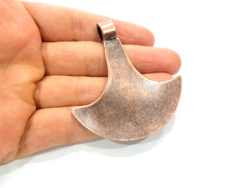 Copper Pendant Antique Copper Pendant Antique Copper Plated Metal ( 68x60 mm ) G11849